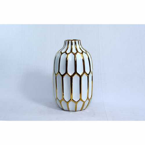 NERO CERAMIC-WHITE BOTTLE  VASE