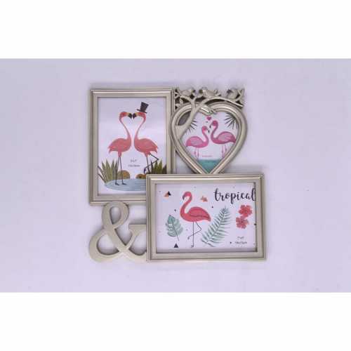 PICTURE FRAME-FLAMINGO HEART PIC COLLEGE-3PF